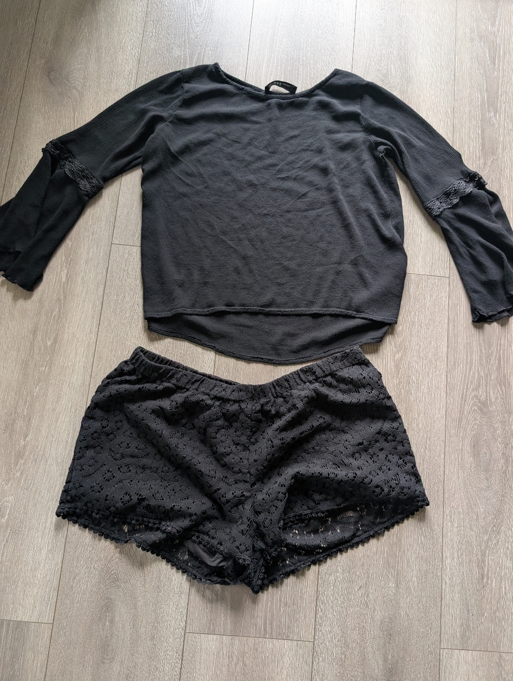 Zanzea Black Casual Top And Just Be shorts